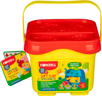 Fonzell Kinder Klei - Figurenset - Boetseerklei - 15 Verschillende Kleuren - 82 Onderdelen