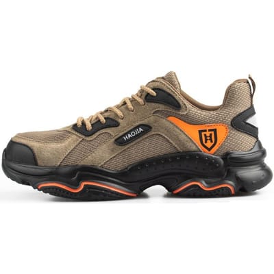 Lichtgewicht heren veiligheidsschoenen lekvrije stalen neus schoenen voor dames heren werkschoenen ademende beschermende werk sneakers heren 40 gray