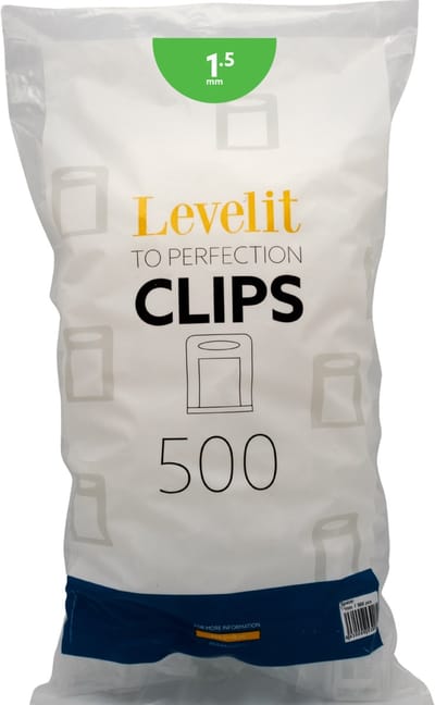 Levelit - Leveling clips 1,5 mm - 500 stuks