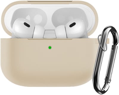 okido - Hoesje geschikt voor Airpods Pro 3 - Silliconen case voor Airpods - Zand - Case geschikt voor Apple AirPods Pro 3 - Airpods hoes
