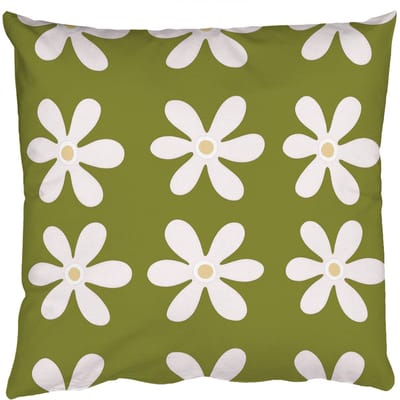 Sierkussens - Kussentjes Woonkamer - 50x50 cm - Bloem - Modern - Groen