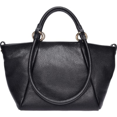 Roberta M Zwart Rundleer Tas