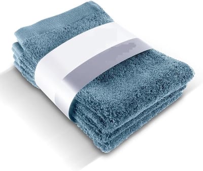 Famanu - Set van 3 gastendoeken 30 × 50 cm, zachte en absorberende kwaliteit – Grijsblauw