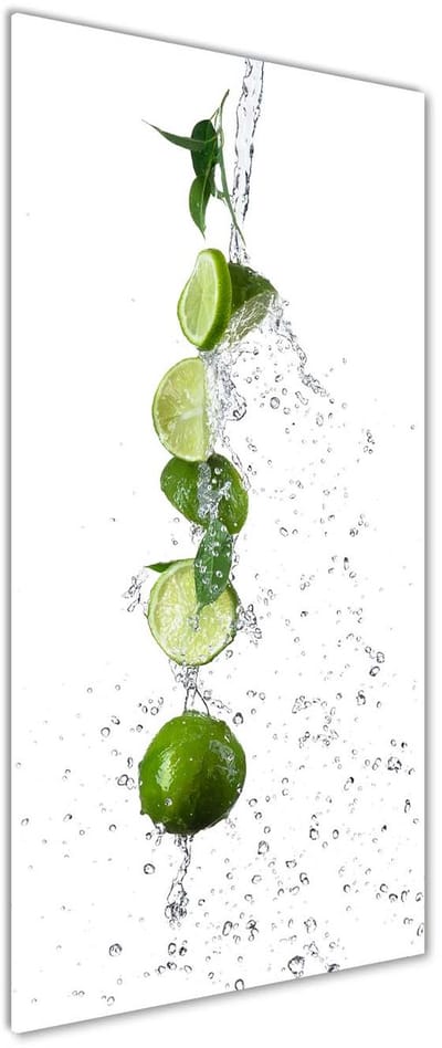 Tulup Glasschilderij - Schilderij Op Glas Limoenen - 50 cm x 125 cm - Grün Foto Op Glas - Foto In Glas - Moderne Glaspanelen - Foto Glas - Glasdecoratie voor het Kantoor