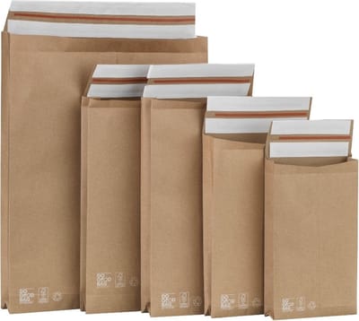 Specipack Papieren verzendzakken - do good bag - 250 x 430 x 80 mm - 135g - met retourstrip - 100 stuks