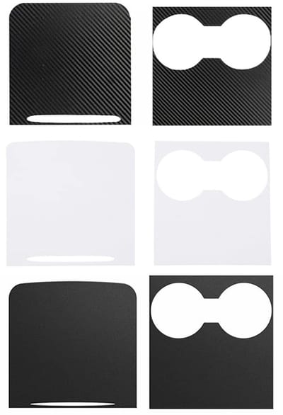 Dailygoods- Center Console Wrap - Geschikt voor Tesla Model 3/Model Y 2021-2022 - PVC - 2 Stuks - Bescherming tegen Krassen - Verfraaiing van Interieur - Console Cover