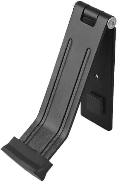 Deurstoppers Binnenshuis - Deurwig Opvouwbaar - Voorkomen Deurwaaien - Anti-slip Siliconen Pad - 13 cm - Zwart