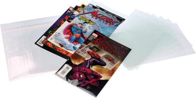 Zakken voor Stripboeken 18x27 + 3cm met beschermende sluiting (100 stuks)