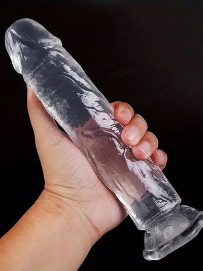Oneay 3.0cm*16cm Realistische dildo met zuignap voor vrouwen, transparante dildo replica, transparant masturbatiehulpmiddel voor vrouwen