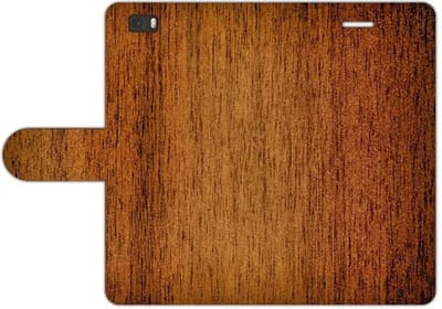 Huawei Ascend P8 Lite Book Style Case Donker Hout