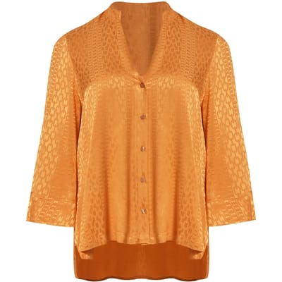 V-hals lange mouwen viscose blouse dames Mat Fashion