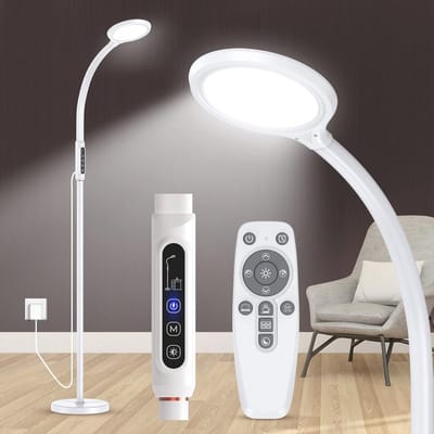 Zonlicht Lamp 11000 Lux | LED Full Spectrum Happy Lamp | 2-in-1 Omkeerbare Vloerlamp met 10 Heldere Niveaus