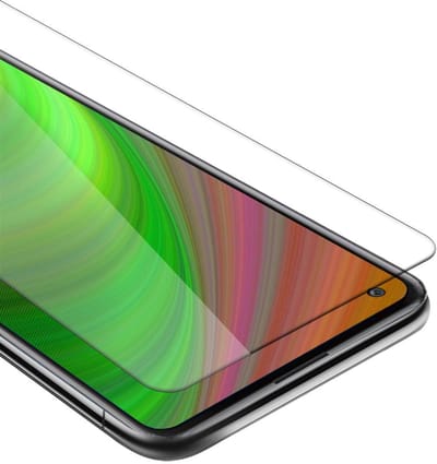 Cadorabo Screenprotector geschikt voor Samsung Galaxy A21s - Pantser film Beschermende film in KRISTALHELDER Geharde (Tempered) display beschermglas in 9H hardheid met 3D Touch