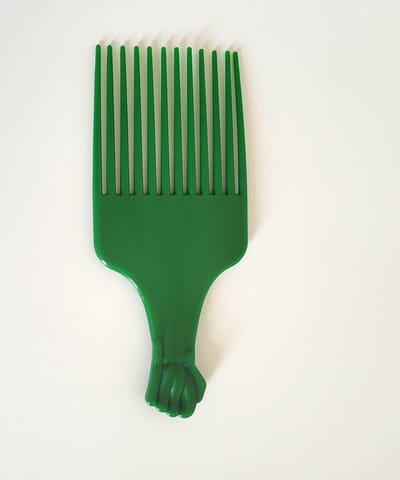 Afro plastic Kam Voor Krullend - 2 stuk steil Haar- Kam voor alle haartype, kleur groen voor dikke lang haar stijl haar, krullen, kroeshaar, weaves en pruiken - Haarkam