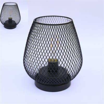 Ynkkvre - 2-pack tafellamp, op batterijen, binnen- en buitenverlichting voor op het terras, slaapkamer, woonkamer (inclusief lamp) zwart