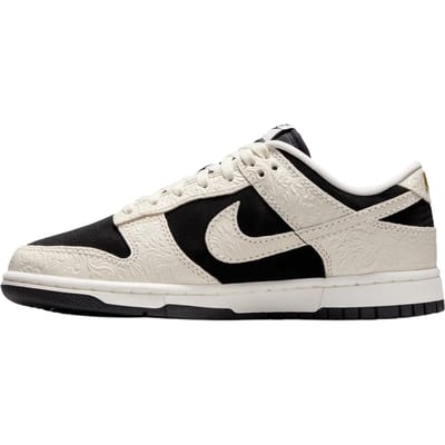 Nike Dunk Low Embossed Zwart Zeil Dames Sneakers Wit Metaal-Goud IF3944-001 36 beige