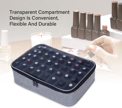 Doorzichtige Nagellak Organizer voor 40 Flessen - Grote Capaciteit Make-up & Cosmetica Opbergkoffer