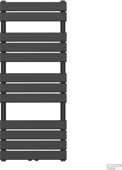 THERMLAND Handdoekradiator, Design, 50x120 cm, ANTRACIET, Radiator, Handdoekrek, Badkamerradiator, Verwarming Badkamer, Handdoekrek Radiator, Badkamerverwarming, Badkamer Radiator, Designradiator