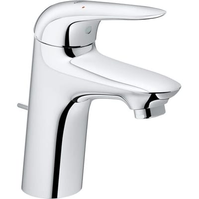 Grohe Eurostyle single lever basin mixer DN 15 S-Size, closed metal lever handle, with waste 23707003