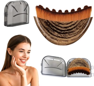 Ergonomische Gezichtsborstel voor Lymfedrainage en Contouren, Inclusief Opbergdoos, 8 x 6 cm, 1 Stuk, Massager, Huidverzorging, Gezichtsmassage