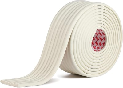 Zelfklevende Schuimrandbescherming, 4 m Lang, 8 cm Breed, 0.8 cm Hoog, Multifunctionele Meubelbescherming, Veiligheid en Schokabsorptie (Wit)