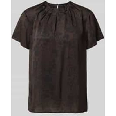 Regular fit blouse met korte mouwen met plooidetail