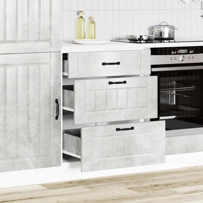 vidaXL - Onderkast - Lucca - bewerkt - hout - betongrijs
