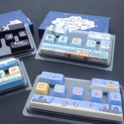 DIY Keycap PBT Enter 6.25U Spatiebalk Keycap 5 Zijden Dye-Sublimatie Keycap voor Mechanisch Toetsenbord Cherry Profiel (8 stuks)