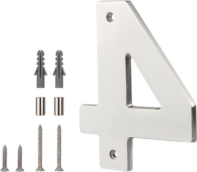 Huisnummer - Adresnummer Modern - Huis Identificatie - Zwevend Effect - 12 cm Hoog - Gepolijst Zilver