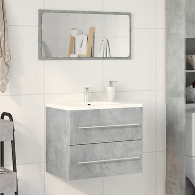 vidaXL - Wastafelkast - 60x38,5x48 - cm - spaanplaat - betongrijs