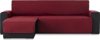 Belmarti Geo Quilt chaise-longue bankbeschermer links - 240 cm - Rood