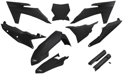 Ufo Ktm Sx/sx-f 2023-2024 Ktkit529f-001 Fork Protectors & Plastic Set Zwart