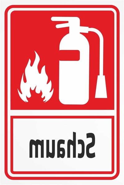 Veiligheidssticker Brandblusser - Waarschuwingssticker Brandpreventie - Bedrijf Veiligheid - Uv- en Krasbestendig - 30x20 cm - Rood/Wit