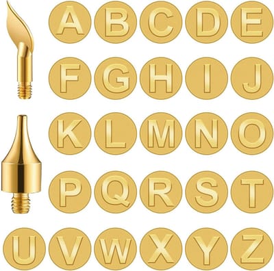 ASTER 28 stuks houtgraveergereedschap, alfabet hoofdletter graveerpunt voor embossing en sculptuur