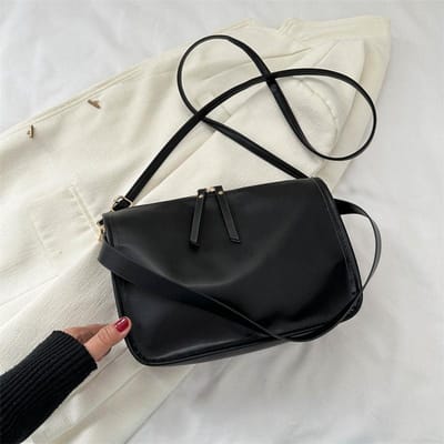 Modieuze forensentas voor dames Herfst Nieuwe trendy kleine vierkante tas Eén-schouder crossbodytas Casual retro okseltas black