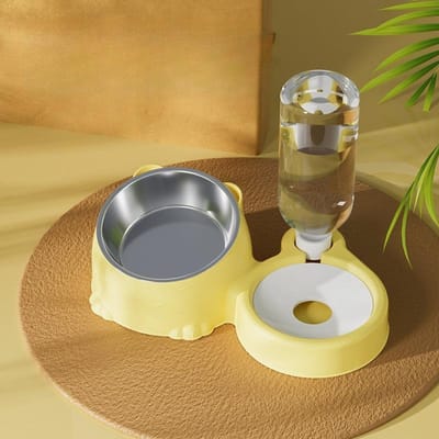 Kattenbak Dubbele Bak Automatische Drinkbak Huisdier Kattenvoer Hondenvoer Bak Roestvrij Staal Keramiek Hondenbak Kattenbak Hondenbak Huisdierbenodigdheden