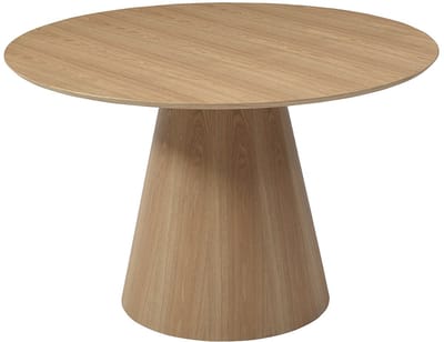Vente-unique Ronde eettafel 4 plaatsen met eikenfineer - Licht naturel - ANTALIZA