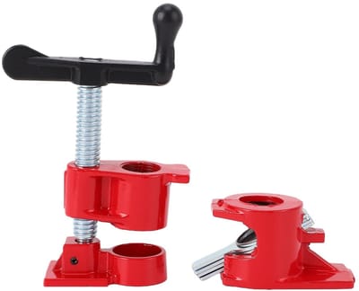 OmGoods - Dailygoody - Buisschroefklem - Klemmen voor houtbewerking - Ergonomisch ontwerp - Rood - Stabiliteit en gebruiksgemak - 4 stuks - Geschikt voor profes