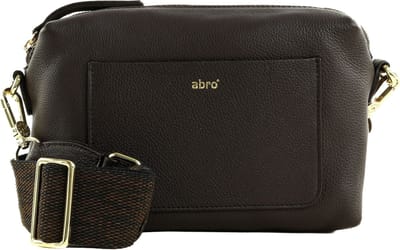 abro Leren Schoudertas Utensil zak Leather Dalia Crossbody Bag Raquel Dark Brown Donkerbruin