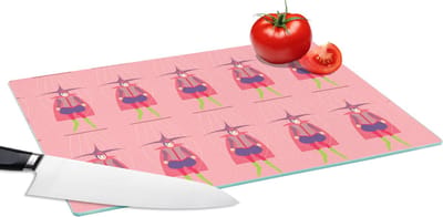 Glazen Snijplank - 39x28 - Carnaval - Patronen - Joker - Snijplanken Glas
