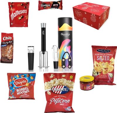 Kerstpakket 2026 – Wijnopener Luchtdruk - Origineel Kerst Pakket – Unieke Kerstpakketten – Christmas Present – Kerstcadeau voor hem haar collega man vrouw - Qwality