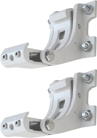 Set van 2 muurbeugels voor luifel T122, T123, muurbeugel muurbevestigingsadapter ~ wit