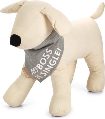 Beeztees - Honden Bandana - My Boss is Single - Hartjes - S