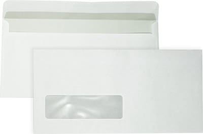 EA5/6 Enveloppen - 110 x 220 mm - Venster links - 25 Stuks - Zelfklevend met plakstrip - 80 gram - DULA