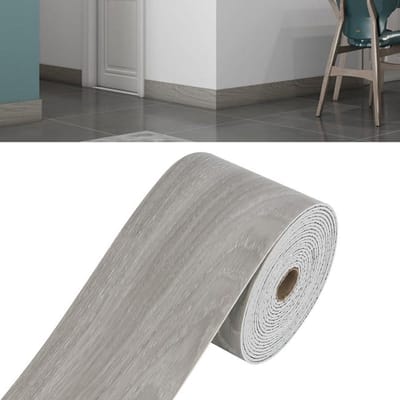 5 meter flexibele zelfklevende plint - overgangsstrip - geschikt Geschikt voor vloeren, wanden en plinten - marmerhoutnerf