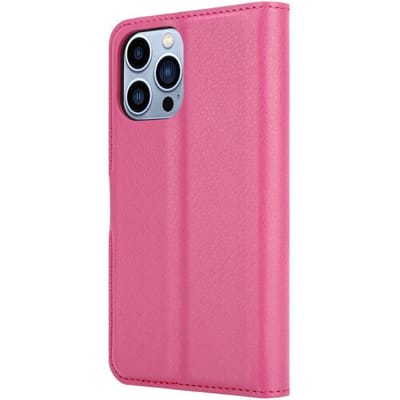 ShieldCase telefoonhoesje geschikt voor Apple iPhone 14 Pro Max wallet case - roze - Bookcase hoesje portemonnee - Walletcase flipcase shockproof hoesje pasjeshouder