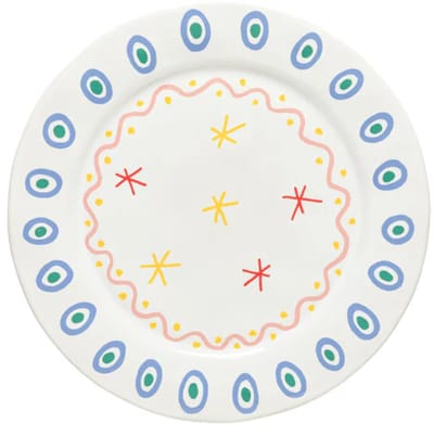 Casafina SummerBliss Platte Schaal Ø33 cm – Keramische Serveerschaal – Maritiem Design – Portugese Servies Schaal voor Tapas, Salades & Buffet