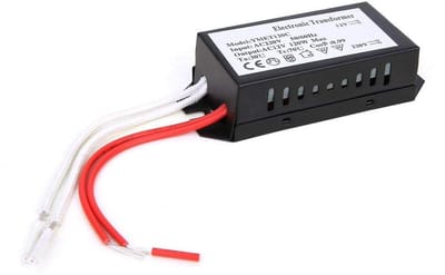 Allecto - Laagspanningshalogeentransformator - Elektronische transformator - Stabiele uitgangsspanning - Compact formaat - Lampvoeding 12V - Voor d...