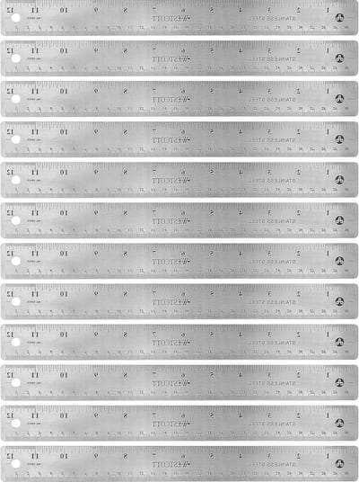 Roestvrijstalen Linialen - Metalen Meetlatten - Precisie Meten - Flexibel Ontwerp - 12 Inch Lengte - Zilver