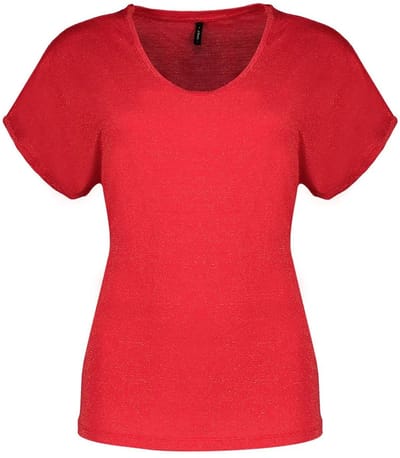 Only Harrie Life T-shirt Met Korte Mouwen Rood M Vrouw